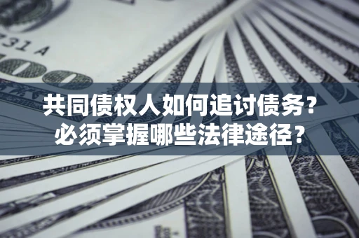 北京共同债权人如何追讨债务？必须掌握哪些法律途径？