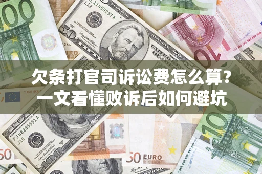 北京欠条打官司诉讼费怎么算？一文看懂败诉后如何避坑