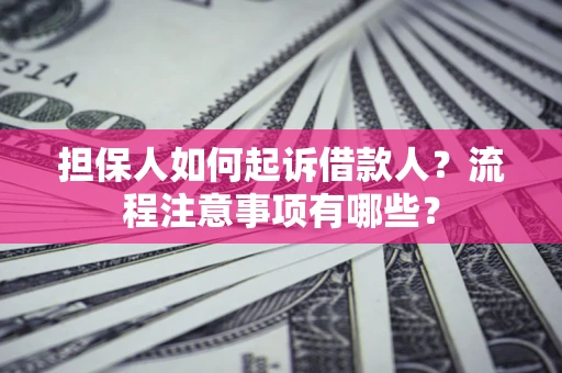 北京担保人如何起诉借款人？流程注意事项有哪些？